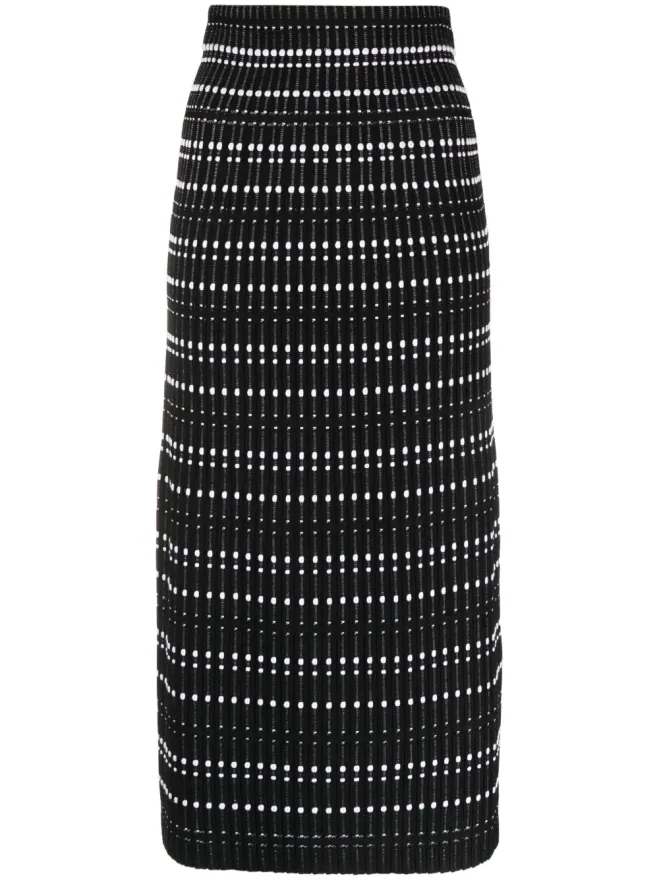 Alexander McQueen Alexander McQueen フィットミディスカートの商品画像