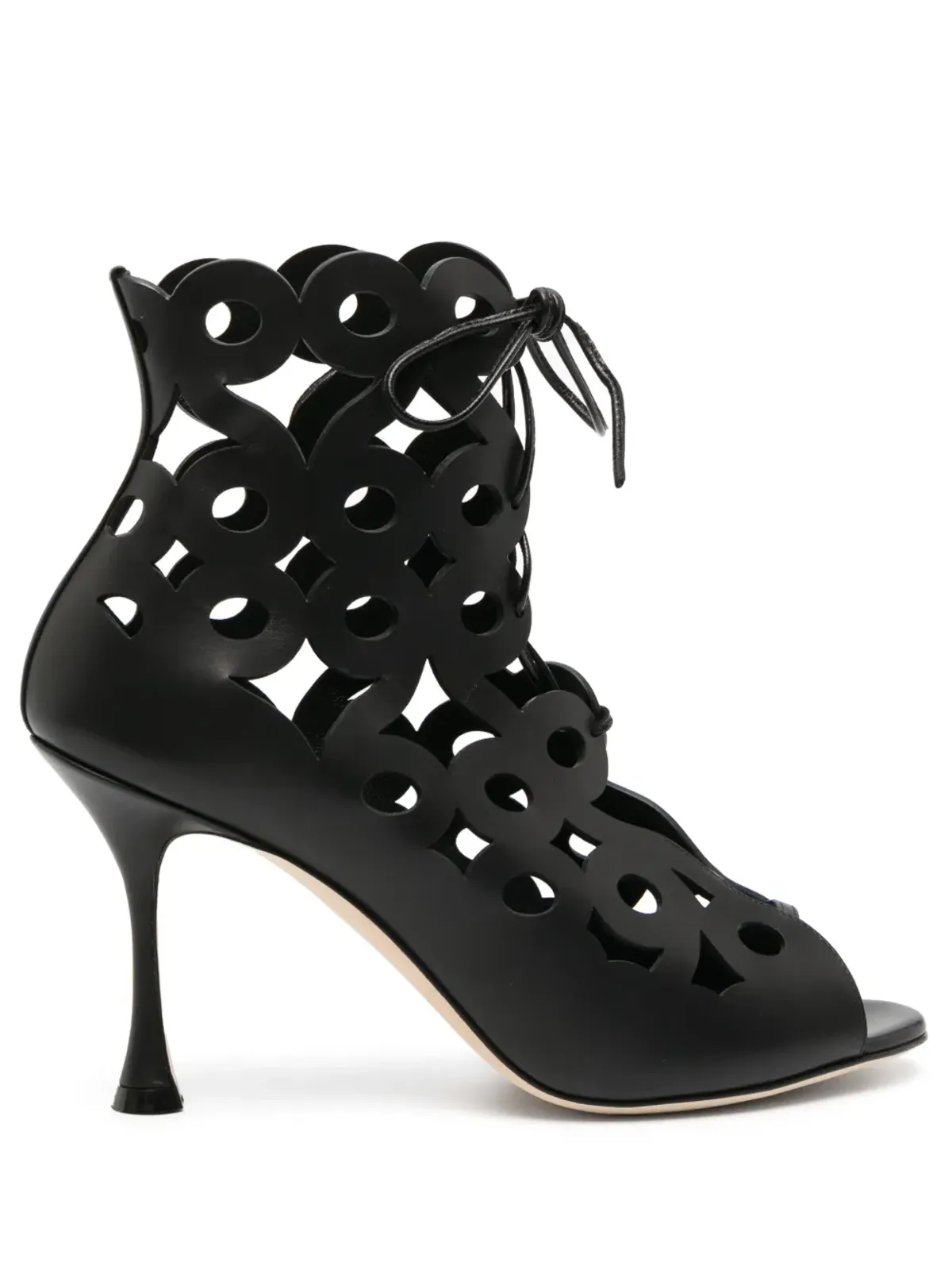 Manolo Blahnik Taralo カットアウトブーツ - ブラック - 画像1