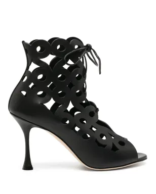 Manolo Blahnik Taralo カットアウトブーツ - ブラック - サムネイル1