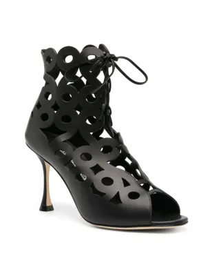 Manolo Blahnik Taralo カットアウトブーツ - ブラック - サムネイル2