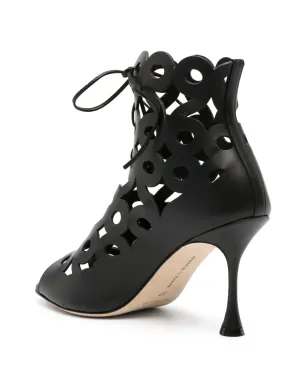 Manolo Blahnik Taralo カットアウトブーツ - ブラック - サムネイル3