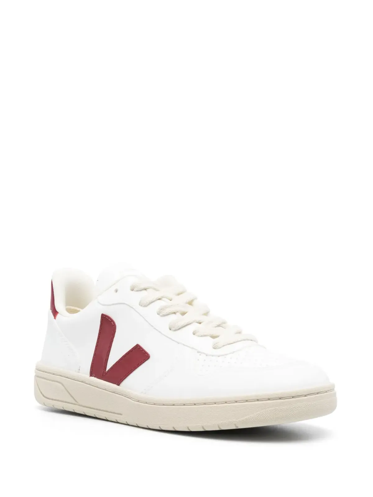 VEJA V10 レースアップ レザー スニーカー - White - 画像2