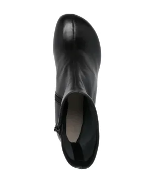 Lanvin 75mmラウンドトゥ レザー ブーツ - ブラック - サムネイル4