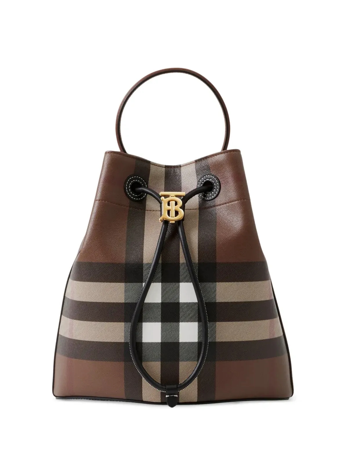 Burberry TBレザーバケットバッグ - ブラウン - 画像1