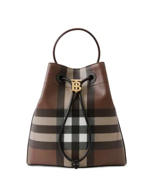 Burberry TBレザーバケットバッグ - ブラウン - サムネイル1