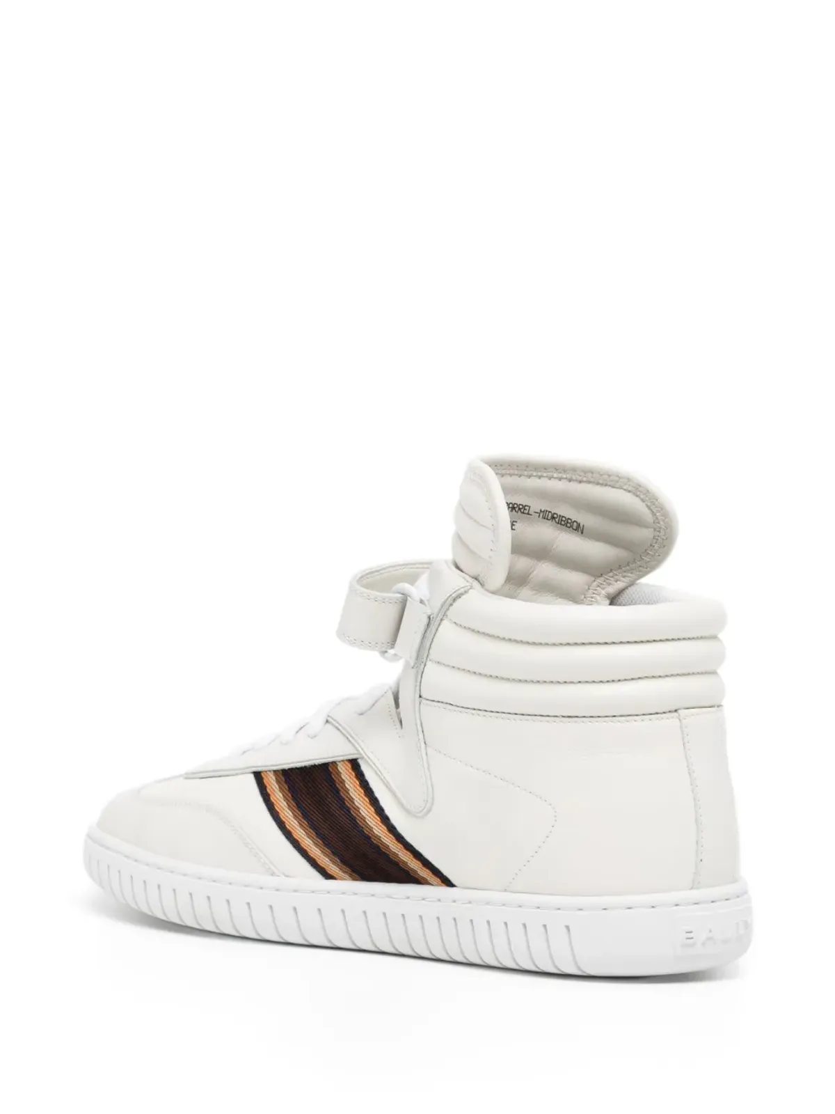 Bally サイドストライプ レザー ハイトップスニーカー - 画像3