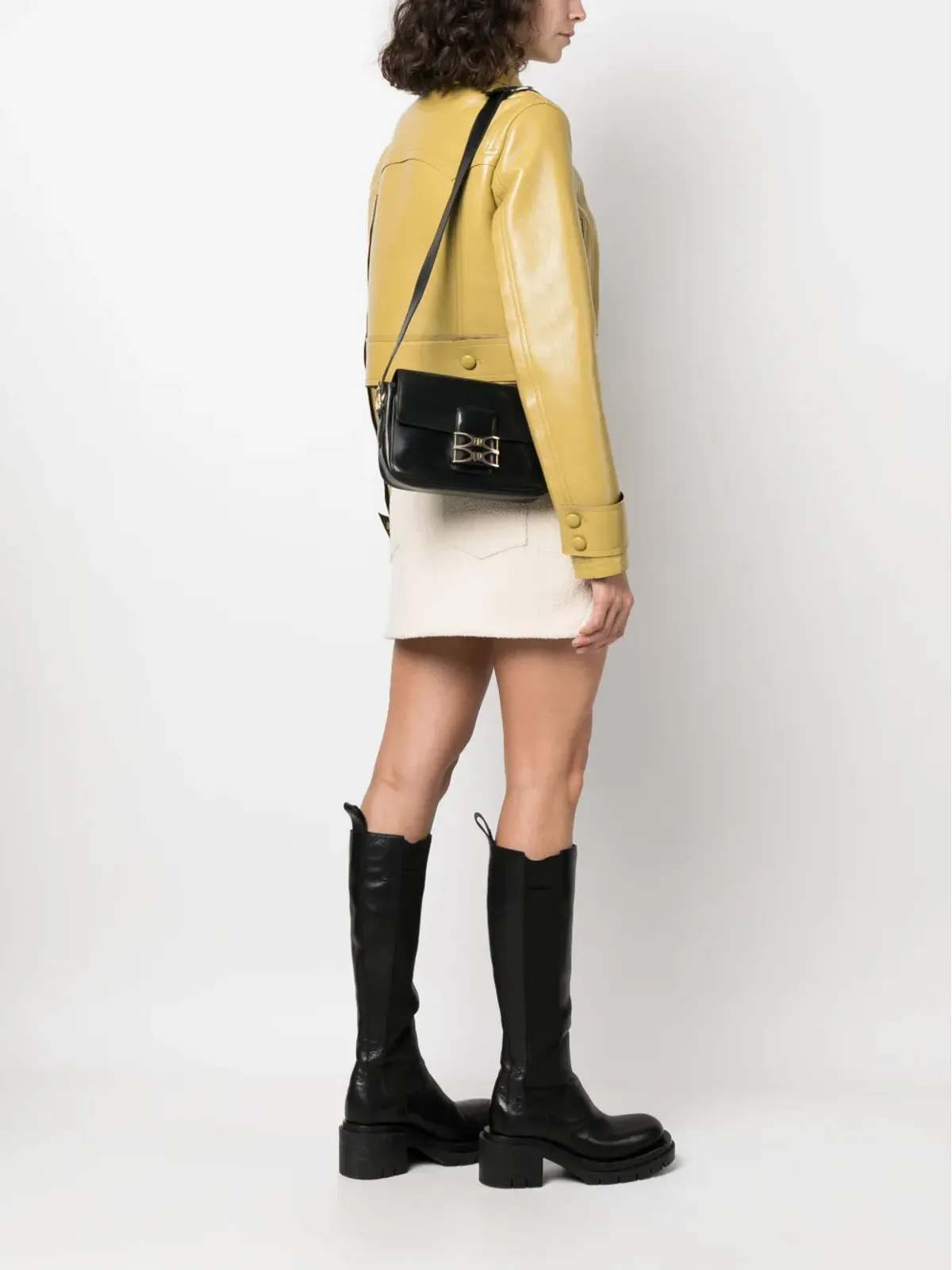 Celine Vintage 1970年代 ホースビットディテール レザー ショルダーバッグ ブラック - 画像2