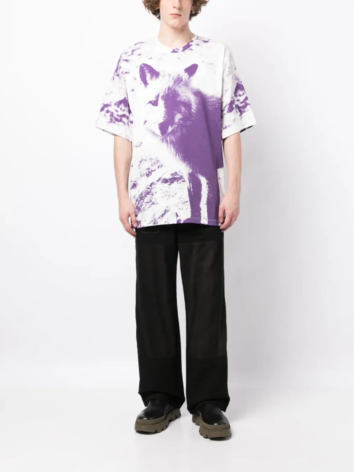 OAMC ヨセミテ グラフィックプリント コットン Tシャツ（パープル） - 画像2
