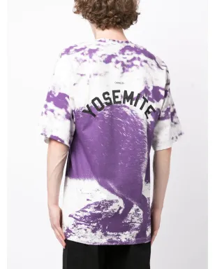 OAMC ヨセミテ グラフィックプリント コットン Tシャツ（パープル） - サムネイル4