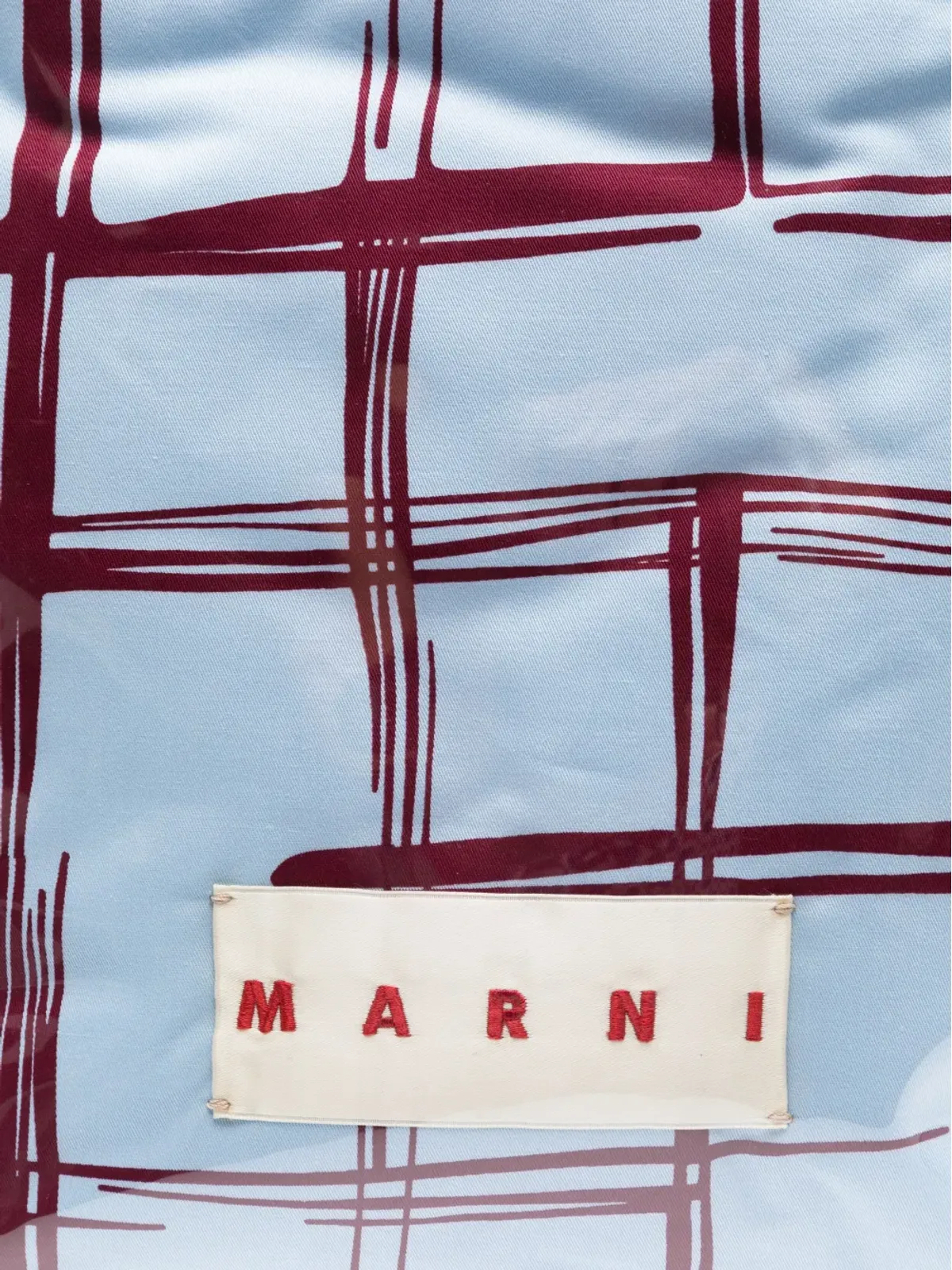 Marni チェック柄パッド入りデザインのトートバッグ - 画像4