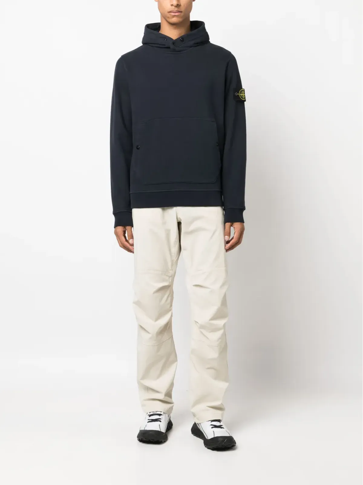 Stone Island ストラップディテール ハイライズ テーパードパンツ - 画像2