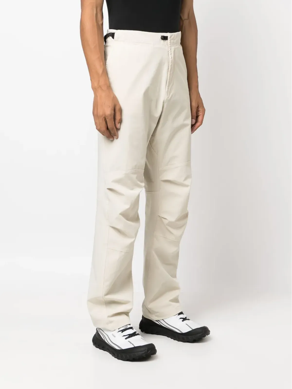 Stone Island ストラップディテール ハイライズ テーパードパンツ - 画像3