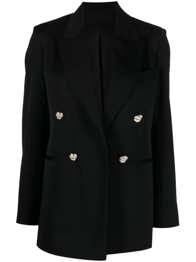 Lanvin Lanvin ジュエルボタン装飾オープンフロントブレザー（ブラック）の商品画像