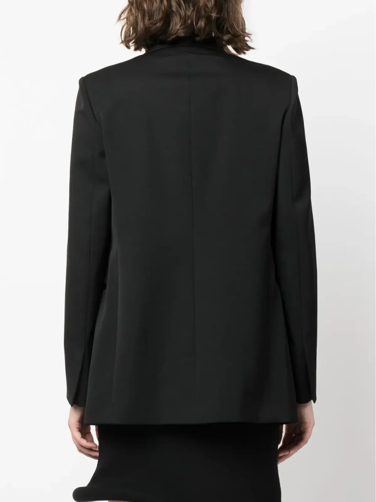 Lanvin ジュエルボタン装飾オープンフロントブレザー（ブラック） - 画像4