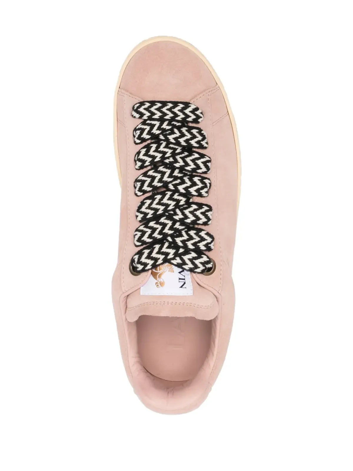 Lanvin ロゴパッチ ローカットスニーカー ピンク - 画像4