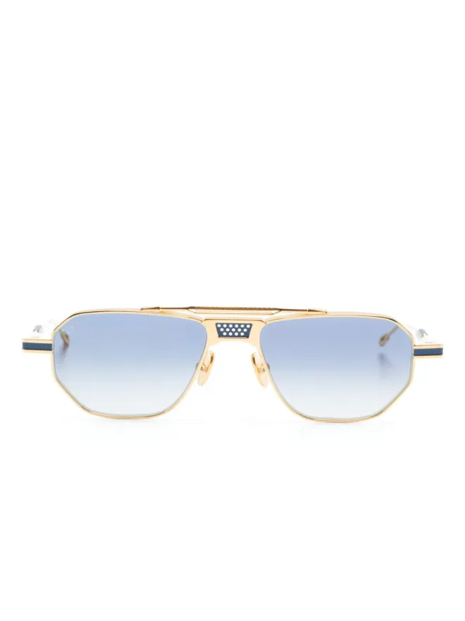 T Henri Eyewear T Henri Eyewear サングラス（スクエアフレーム・ティンテッド） - ゴールドの商品画像