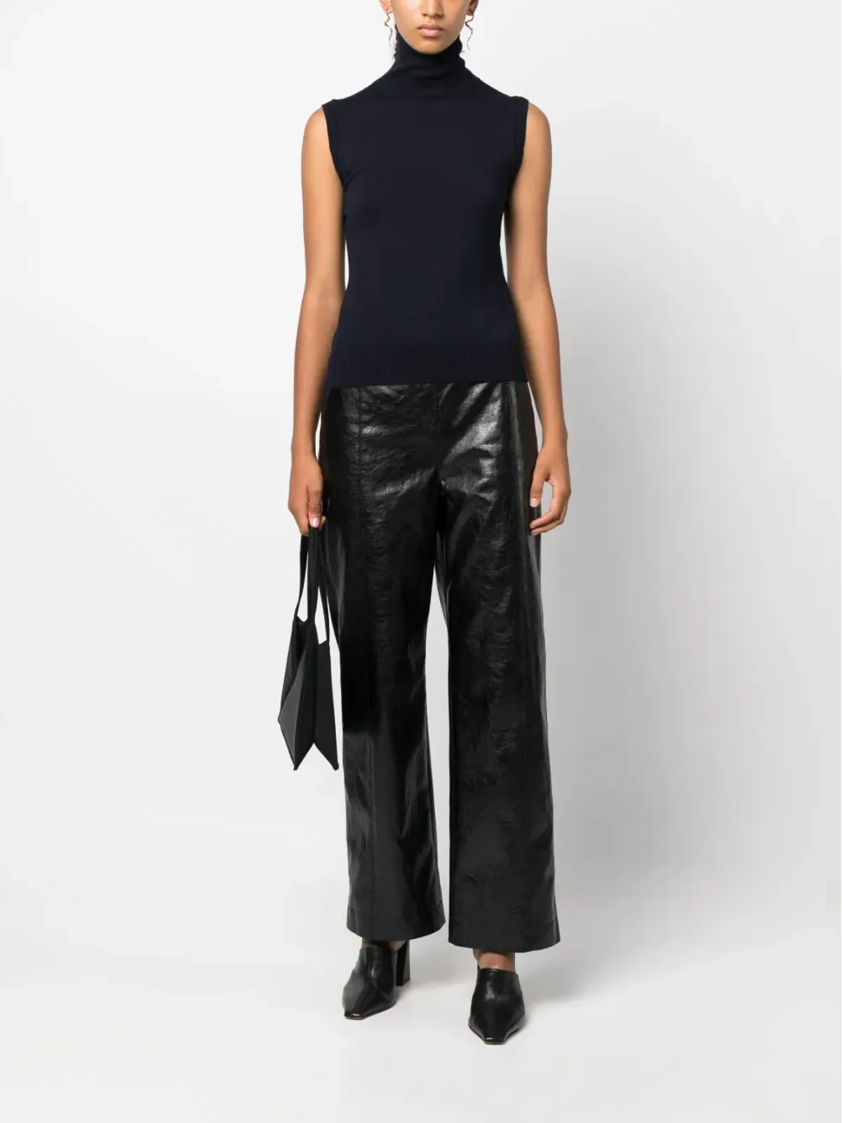Sportmax ロールネック バージンウール ベスト - 画像2
