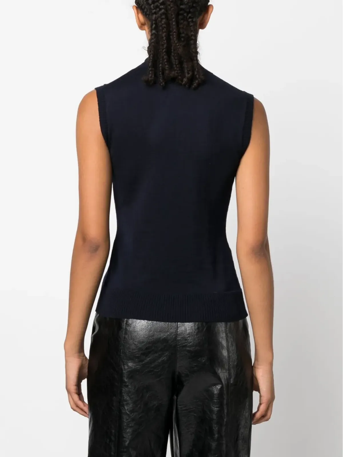 Sportmax ロールネック バージンウール ベスト - 画像4