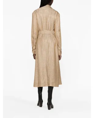 Lanvin チェック柄トレンチコート（オレンジ） - サムネイル3