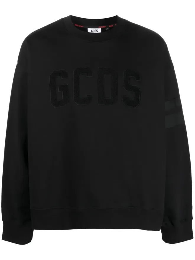 GCDS GCDS フロックド-logo コットン スウェットシャツの商品画像
