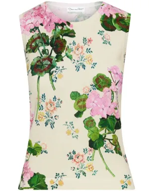 Oscar de la Renta ゲラニウム柄タンクトップ - サムネイル1