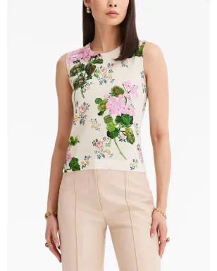 Oscar de la Renta ゲラニウム柄タンクトップ - サムネイル3