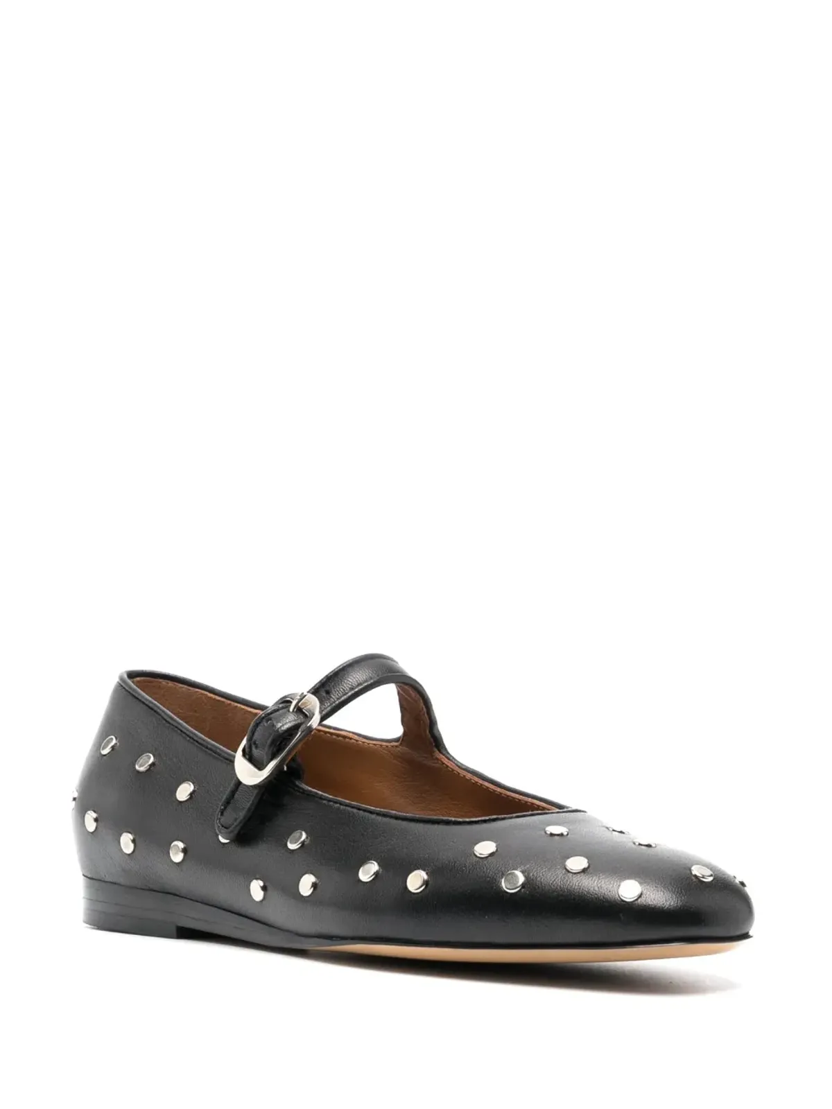 Le Monde Beryl Mary Jane studded ballerina shoes - Black - 画像2