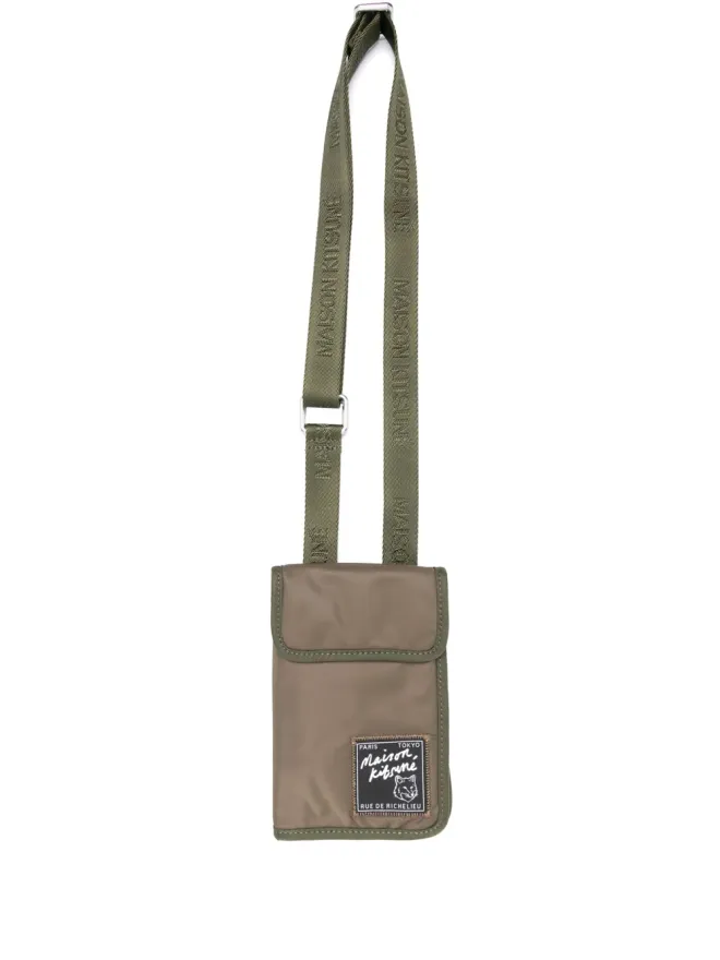 Maison Kitsuné Maison Kitsuné ロゴパッチショルダーバッグ - Greenの商品画像