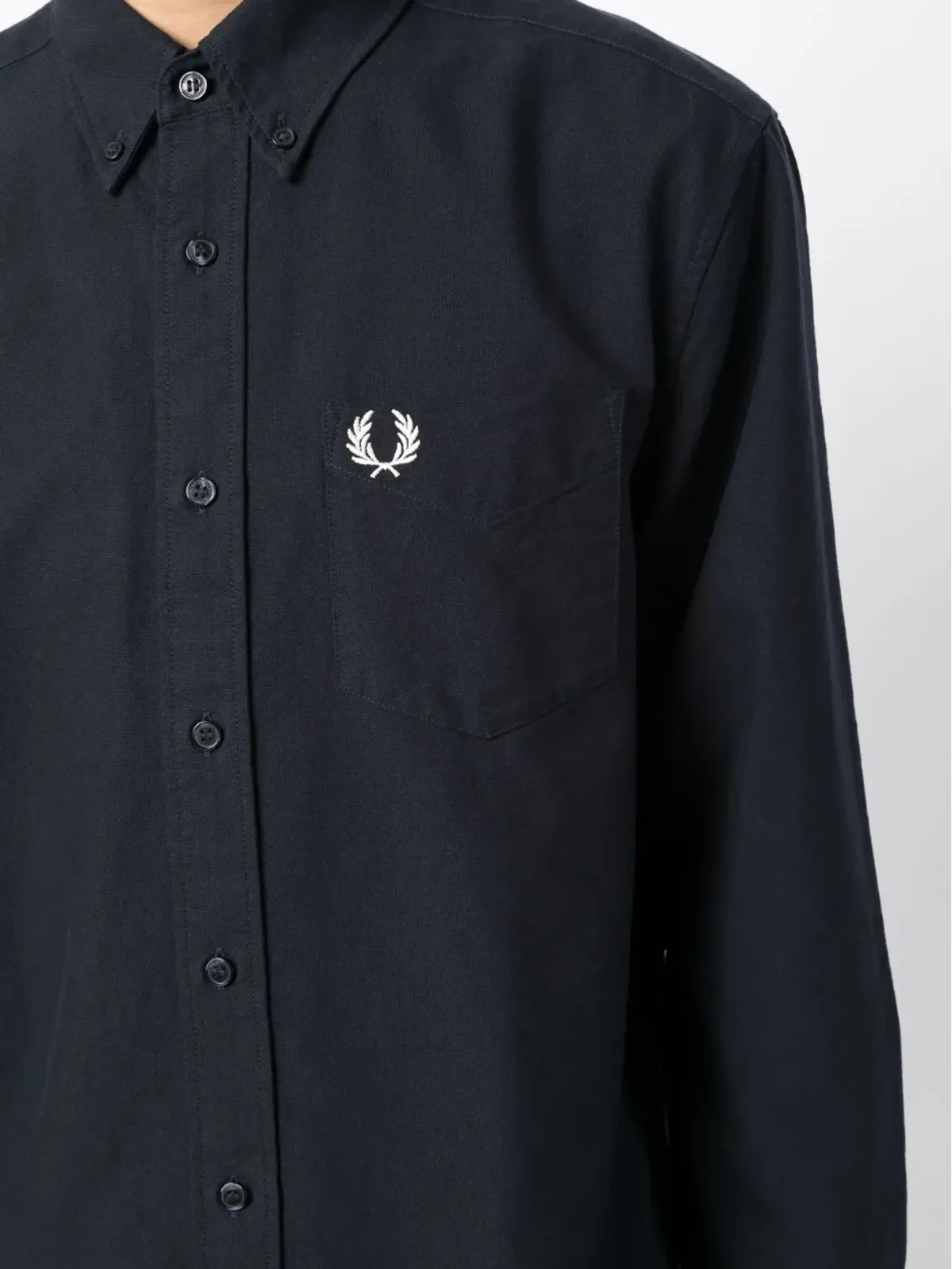 Fred Perry オックスフォード ロゴ刺繍 コットンシャツ - 画像5
