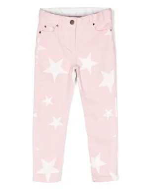 Stella McCartney Kids 星柄デニムパンツ（ピンク） - サムネイル1