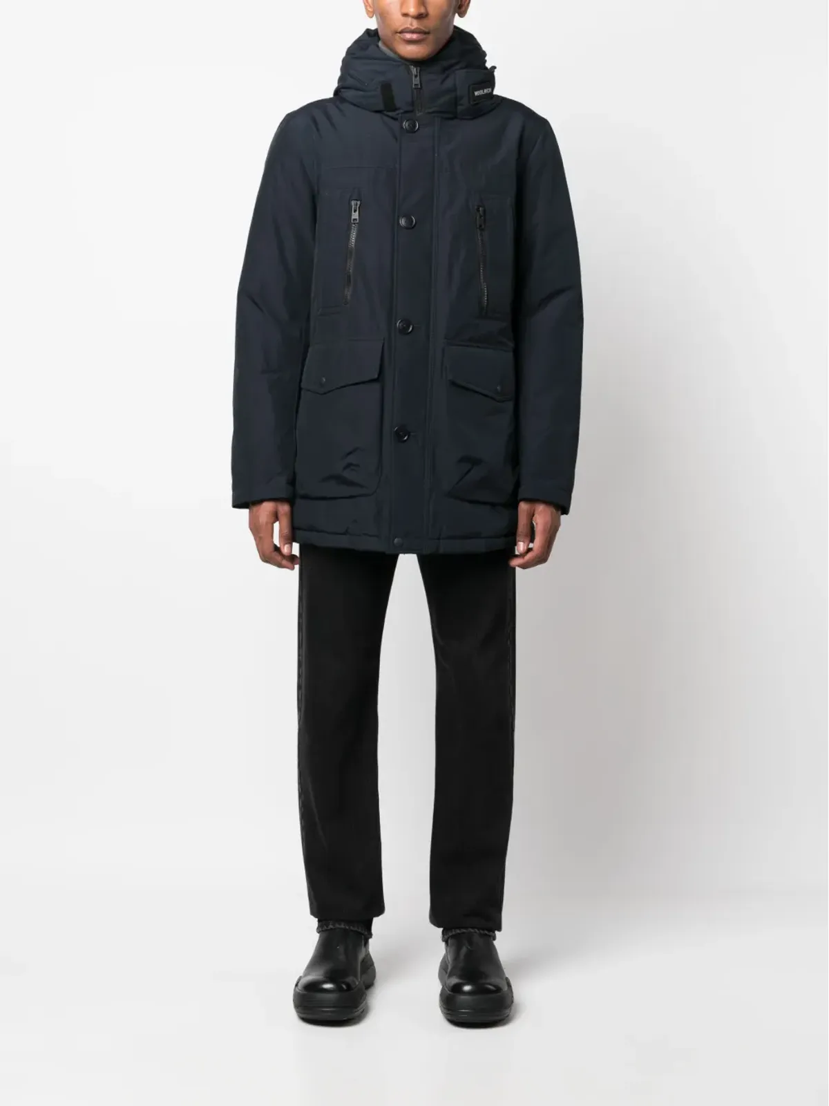 Woolrich 長袖フード付きダウンコート - 画像2