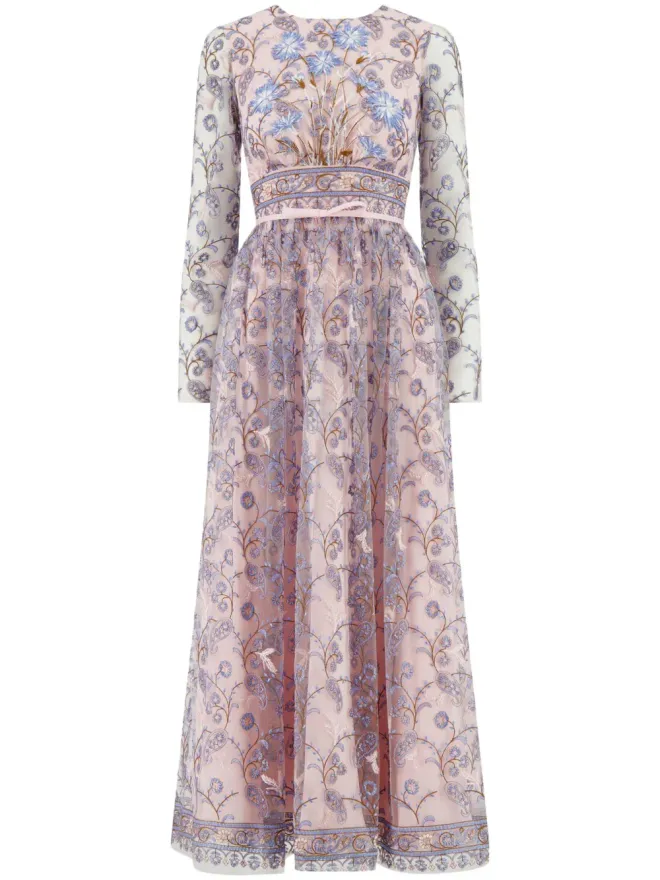 Giambattista Valli Giambattista Valli ペイズリーモチーフ刺繍入りチュールドレスの商品画像