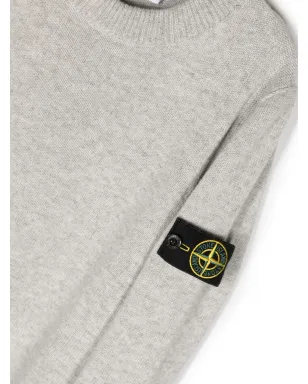 Stone Island Junior メランジ クルーネック ジャンパー - サムネイル3