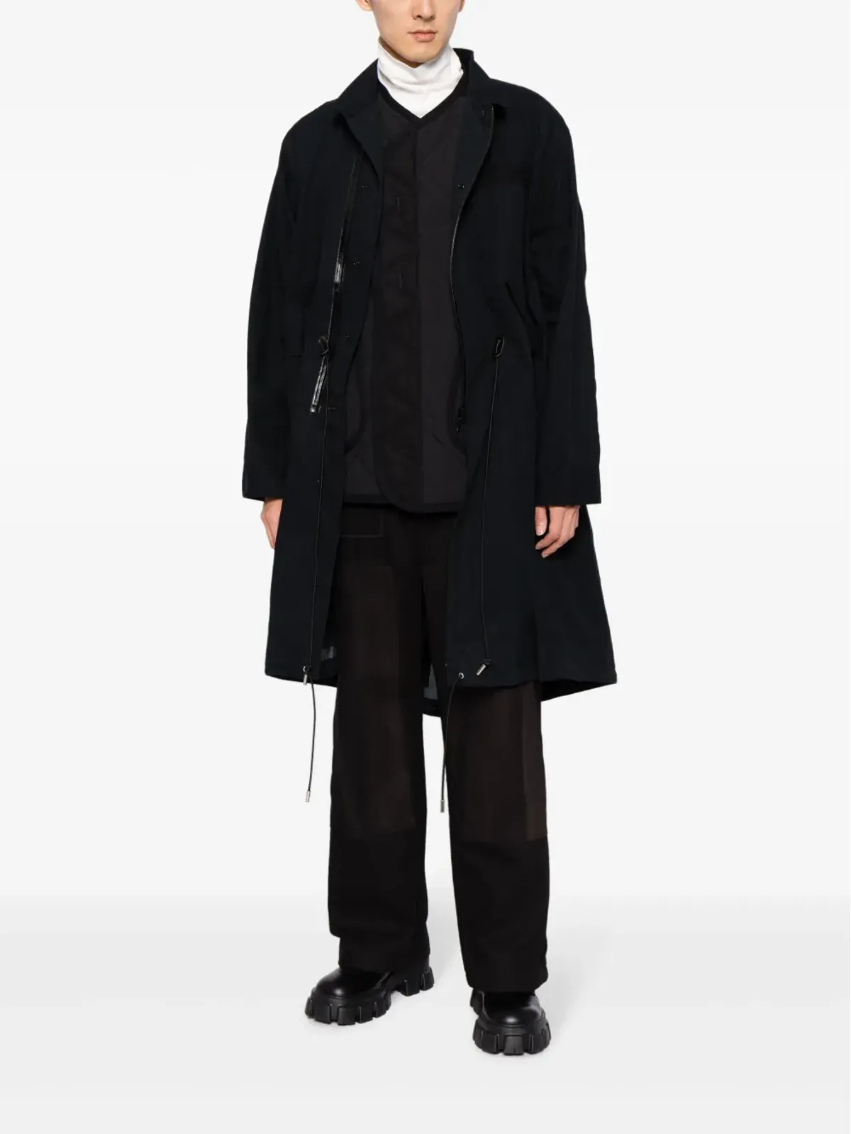 sacai ジップアップ長袖コート - 画像2