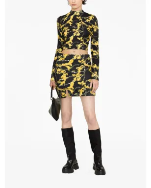 Versace Jeans Couture Chain Couture-print knitted miniskirt - Black - サムネイル2