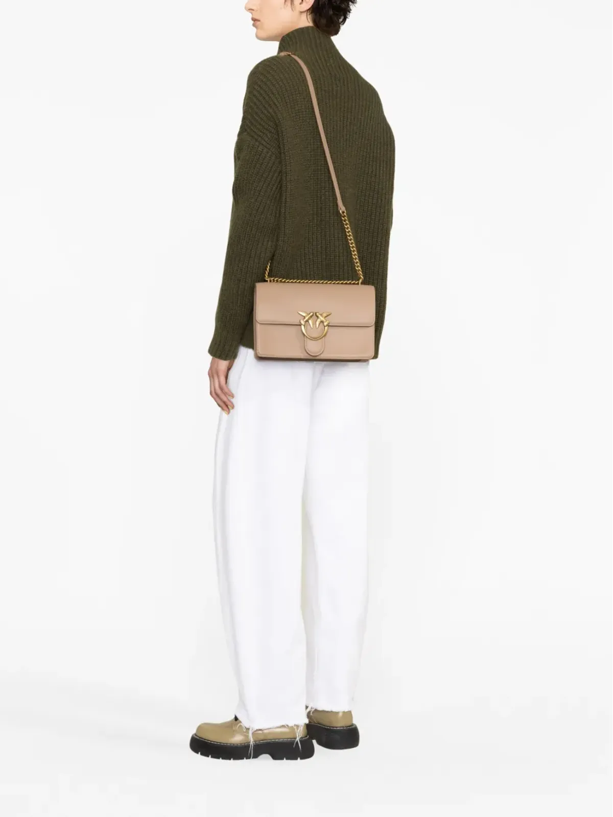 PINKO クラシック・ラブ レザーショルダーバッグ - 画像2