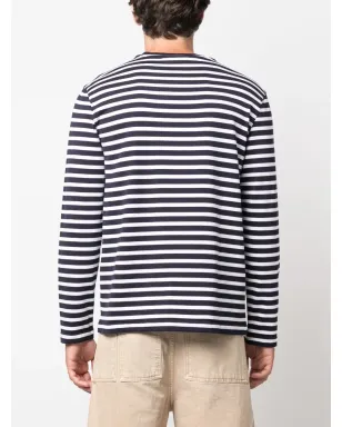 Maison Kitsuné キツネモチーフのストライプコットンTシャツ - サムネイル4