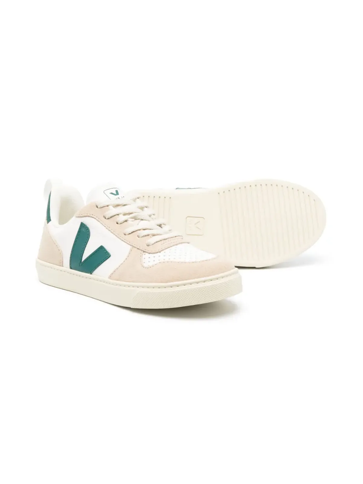 VEJA Kids V-10 フェイクレザー ローカットスニーカー - 画像2