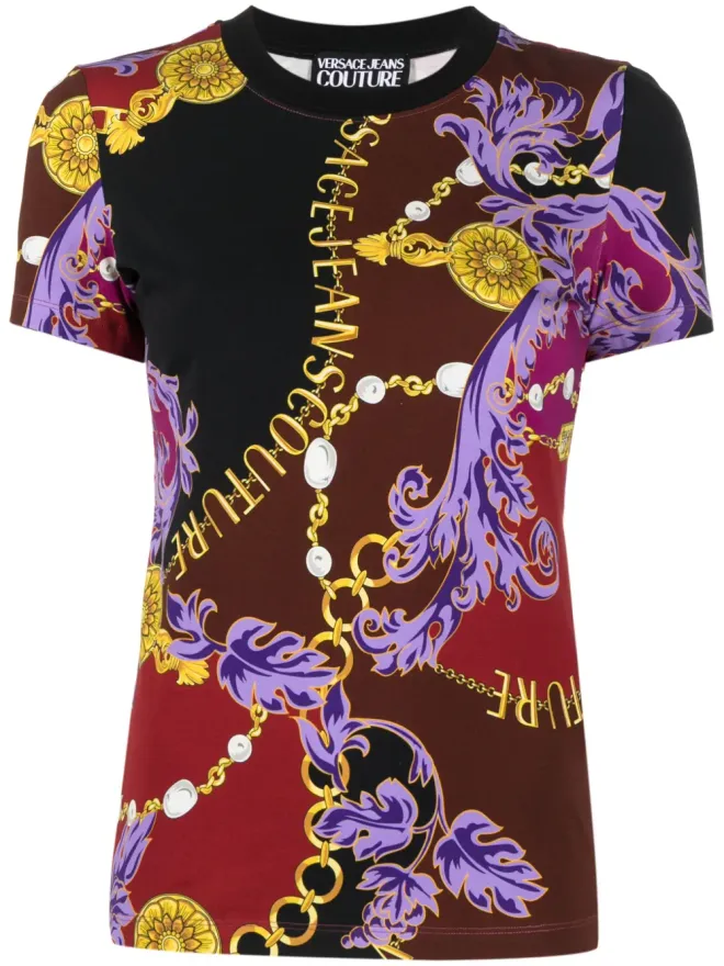 Versace Jeans Couture Versace Jeans Couture バロック柄コットンTシャツの商品画像