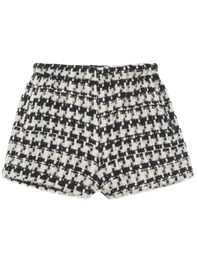 ANINE BING ANINE BING Lyle houndstooth shorts - Blackの商品画像