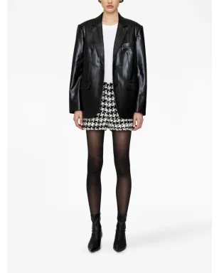 ANINE BING Lyle houndstooth shorts - Black - サムネイル2