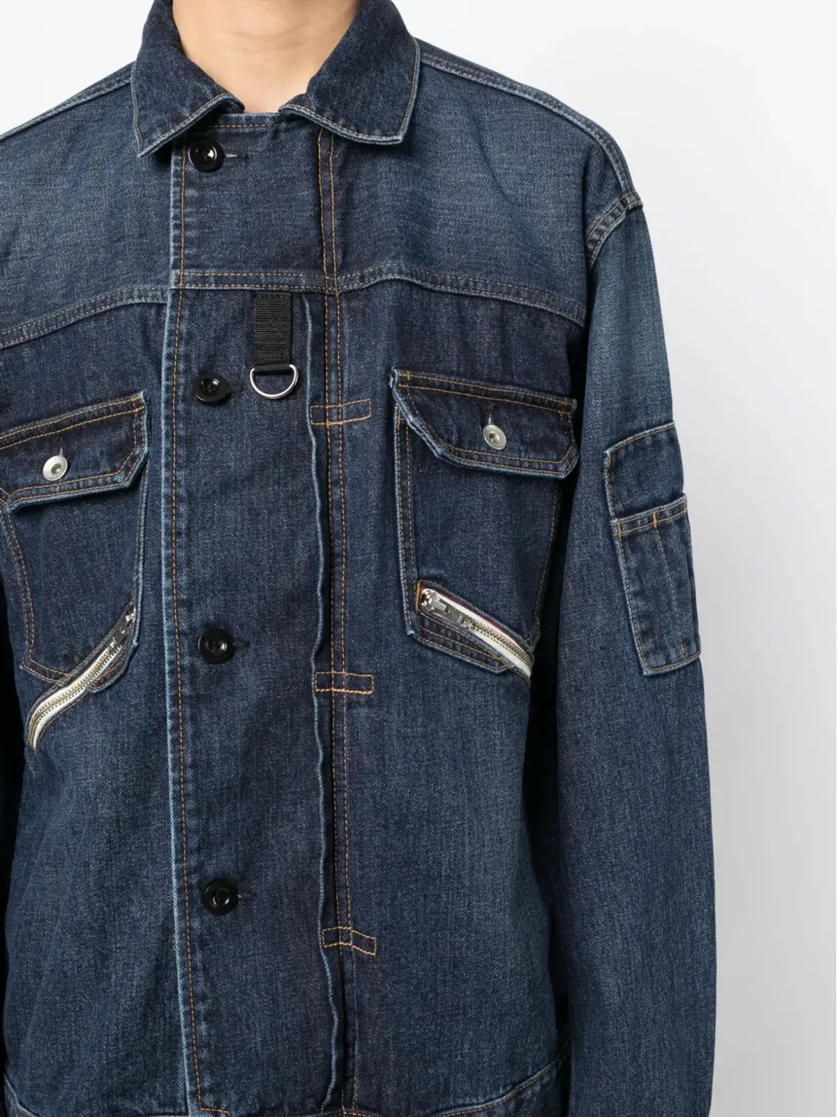 sacai ストレートポイントカラー コットンジャケット - 画像5