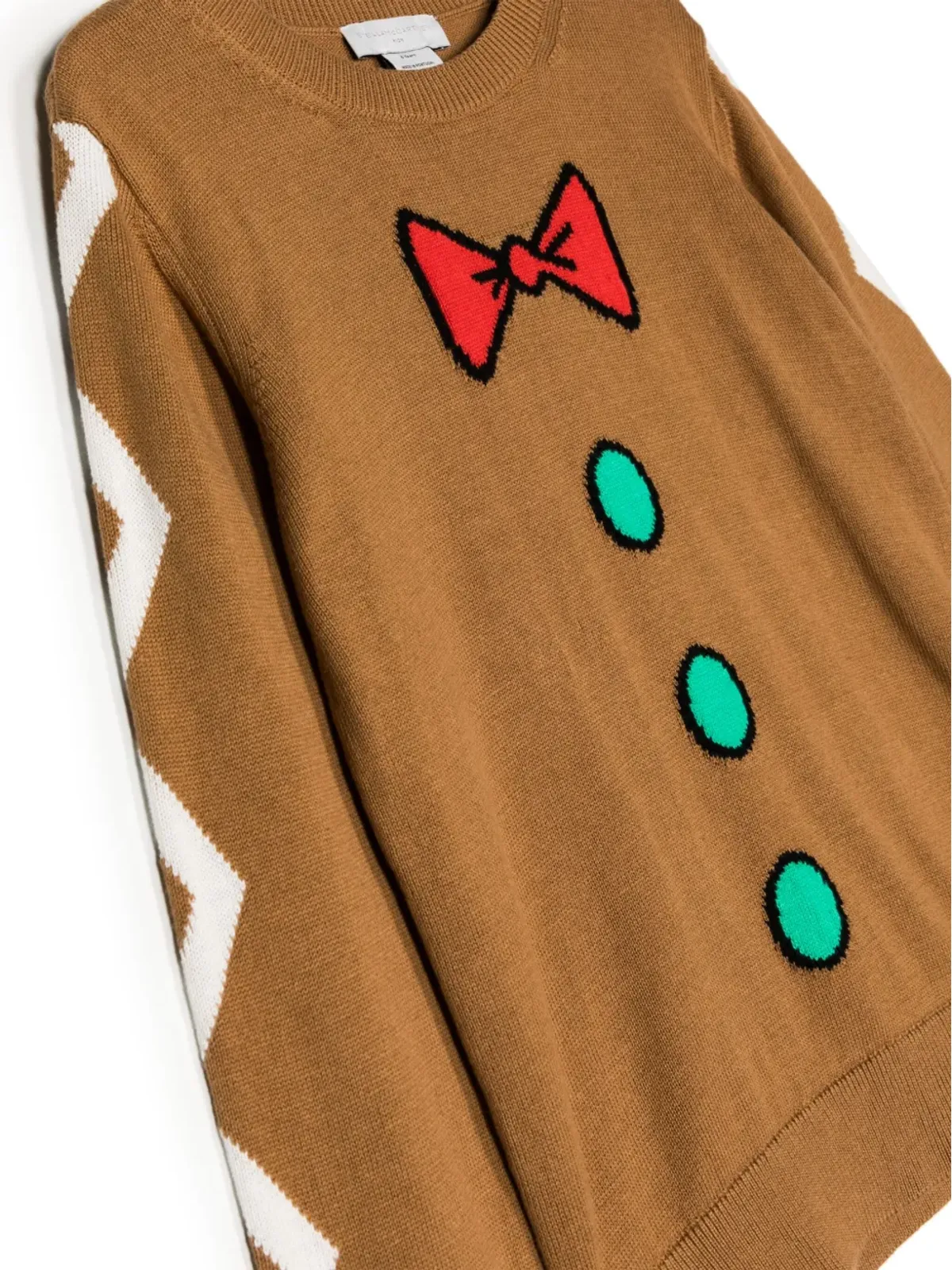Stella McCartney Kids intarsia-knit cotton jumper - Brown - 画像3