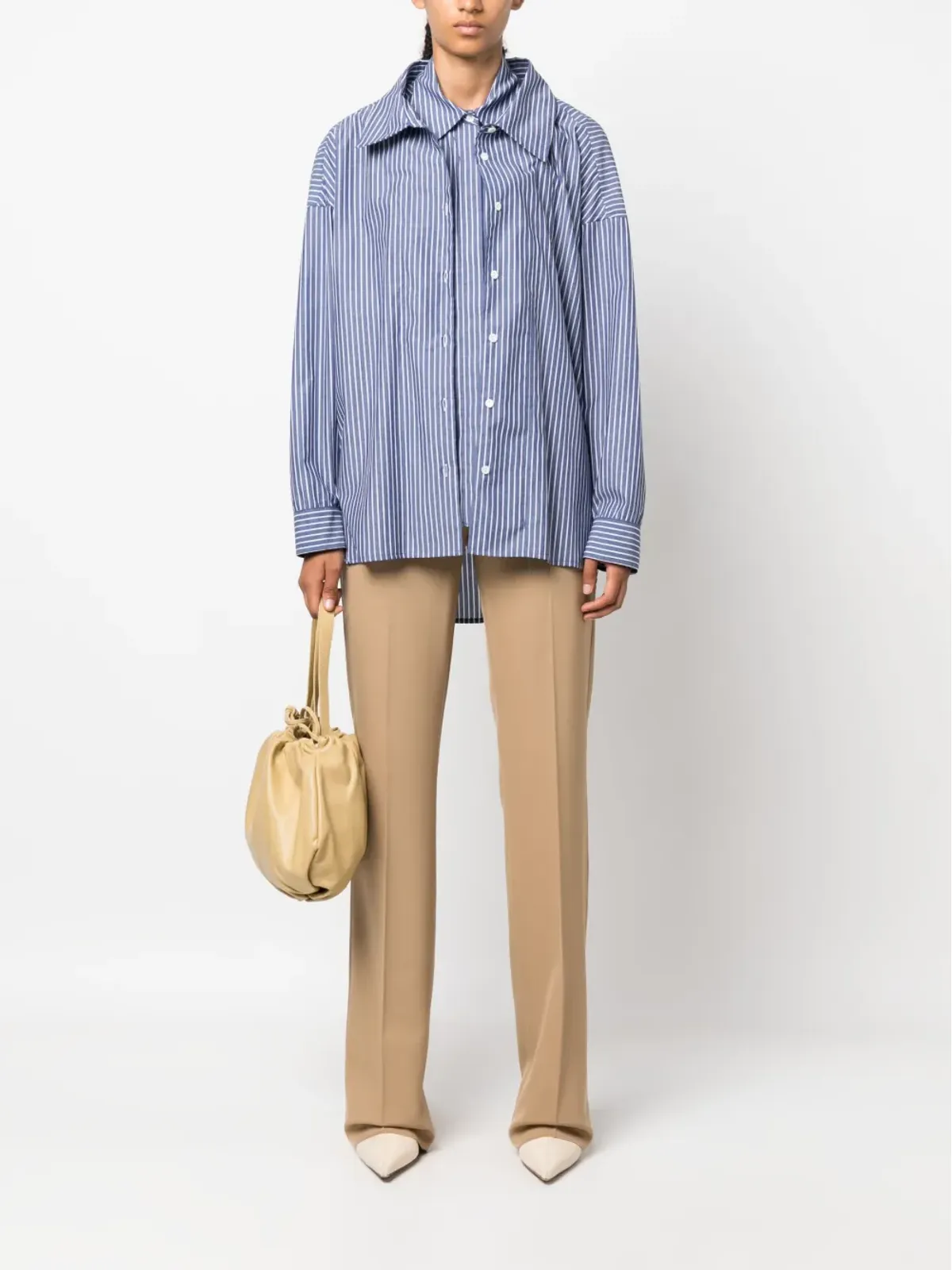 Max Mara ハイウエスト プレスド・クレース パンツ - 画像2