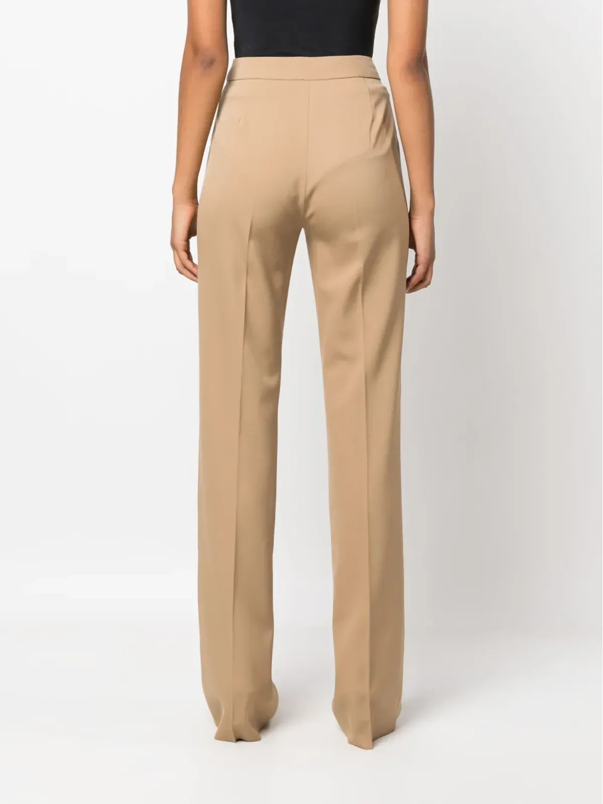 Max Mara ハイウエスト プレスド・クレース パンツ - 画像4