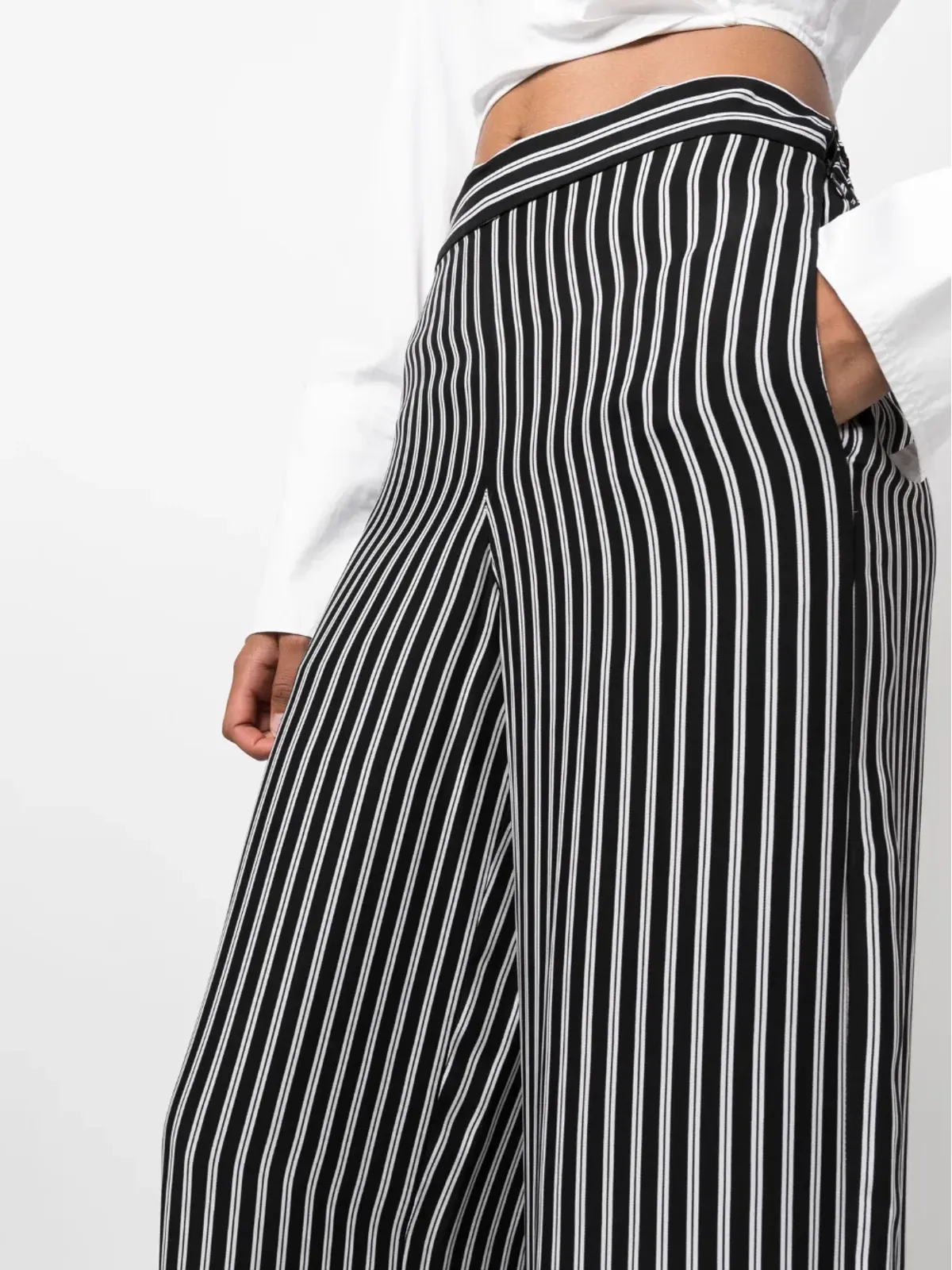 Michael Michael Kors ストライプ柄ワイドレッグパンツ - 画像5