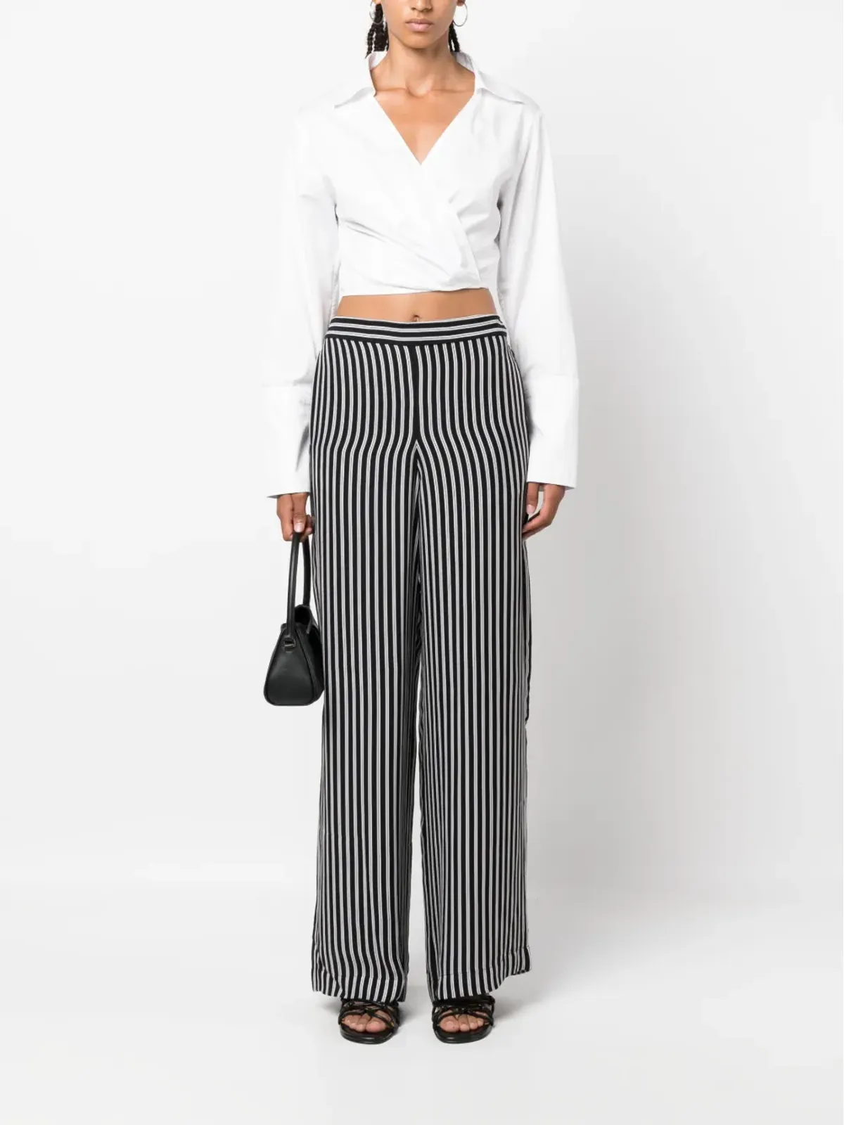Michael Michael Kors ストライプ柄ワイドレッグパンツ - 画像2