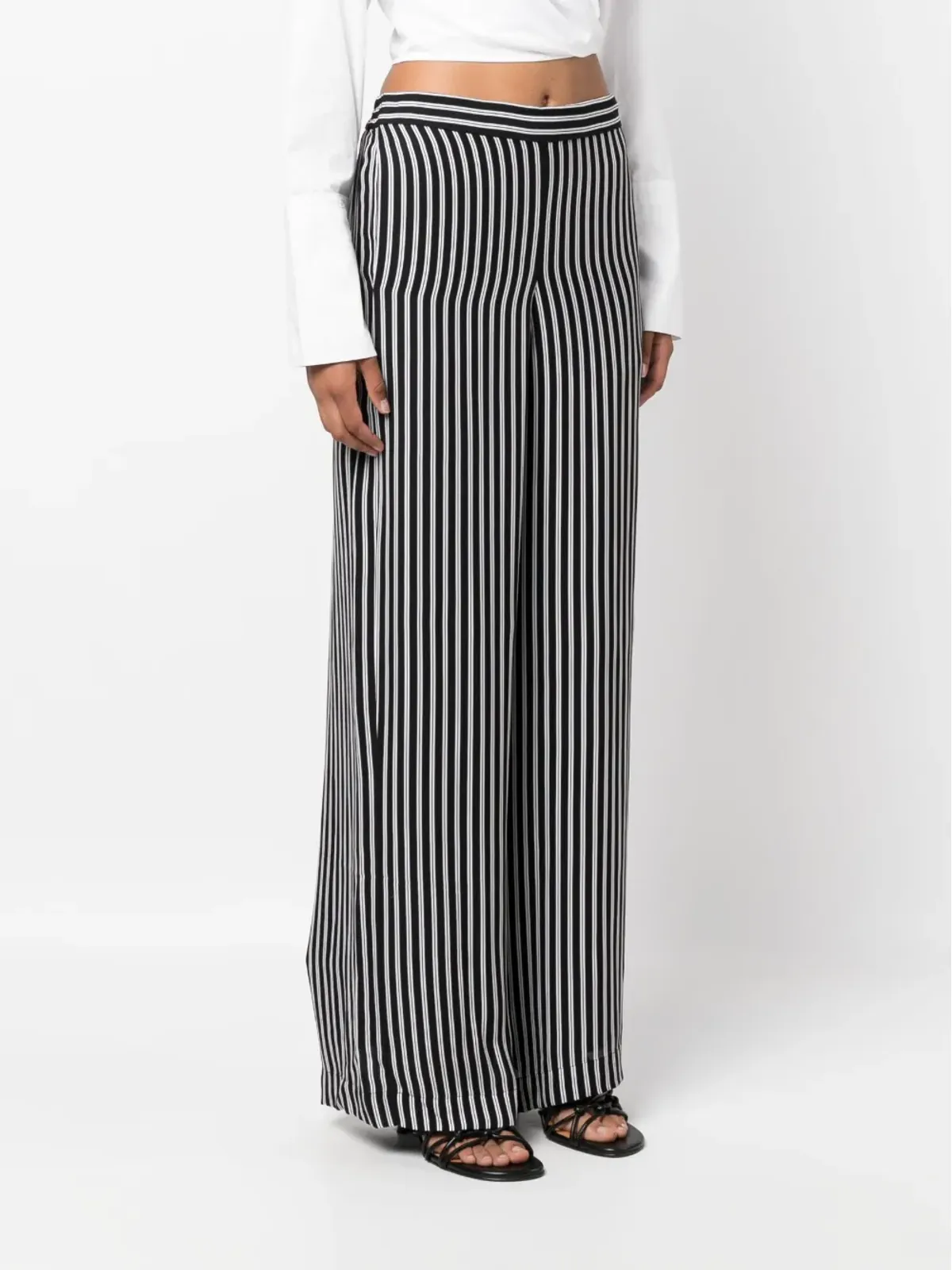 Michael Michael Kors ストライプ柄ワイドレッグパンツ - 画像3