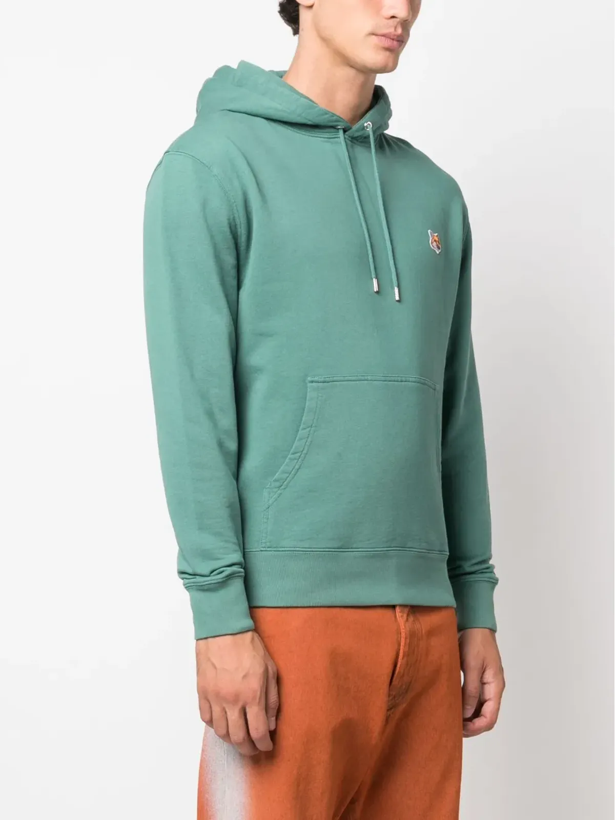 Maison Kitsuné フォックスモチーフ コットン フーディー - グリーン - 画像3