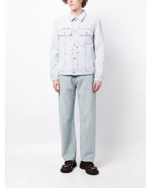 Diesel D-Barcy リップドデニムジャケット ブルー - サムネイル2